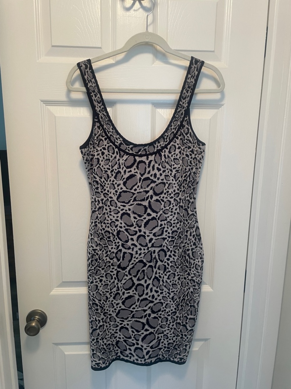 NWT BCBGMaxAzria Bodycon Animal Print Tank Mini Dress, Size M